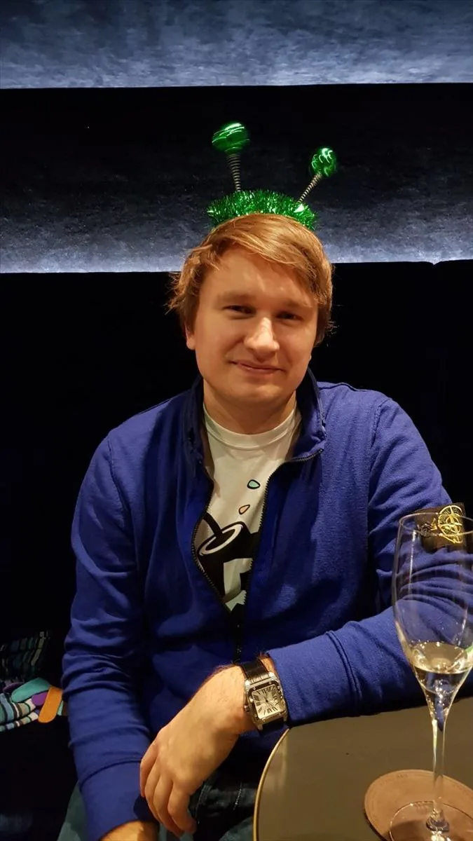 Man celebrating New Year in Austria