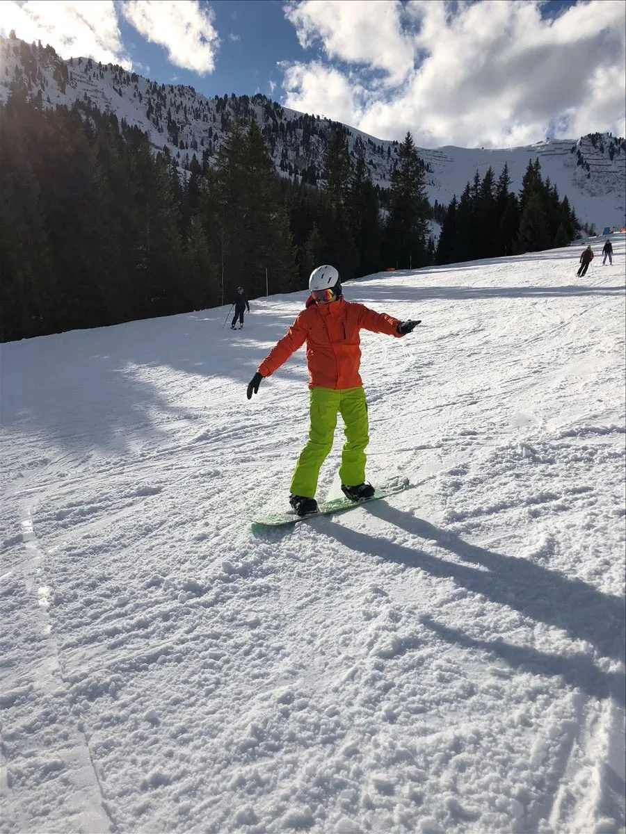 Skier on slope in Austria