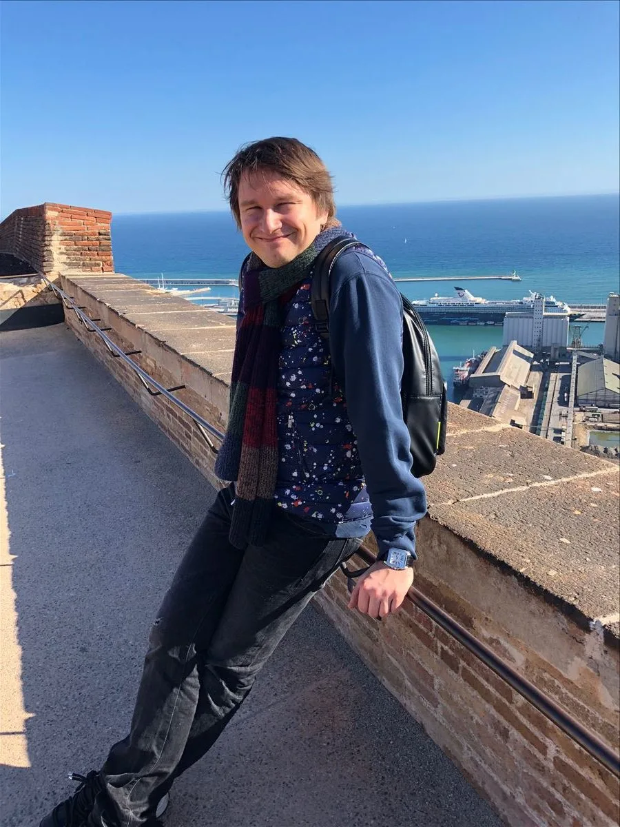 Girl on a rooftop with a view of Barcelona