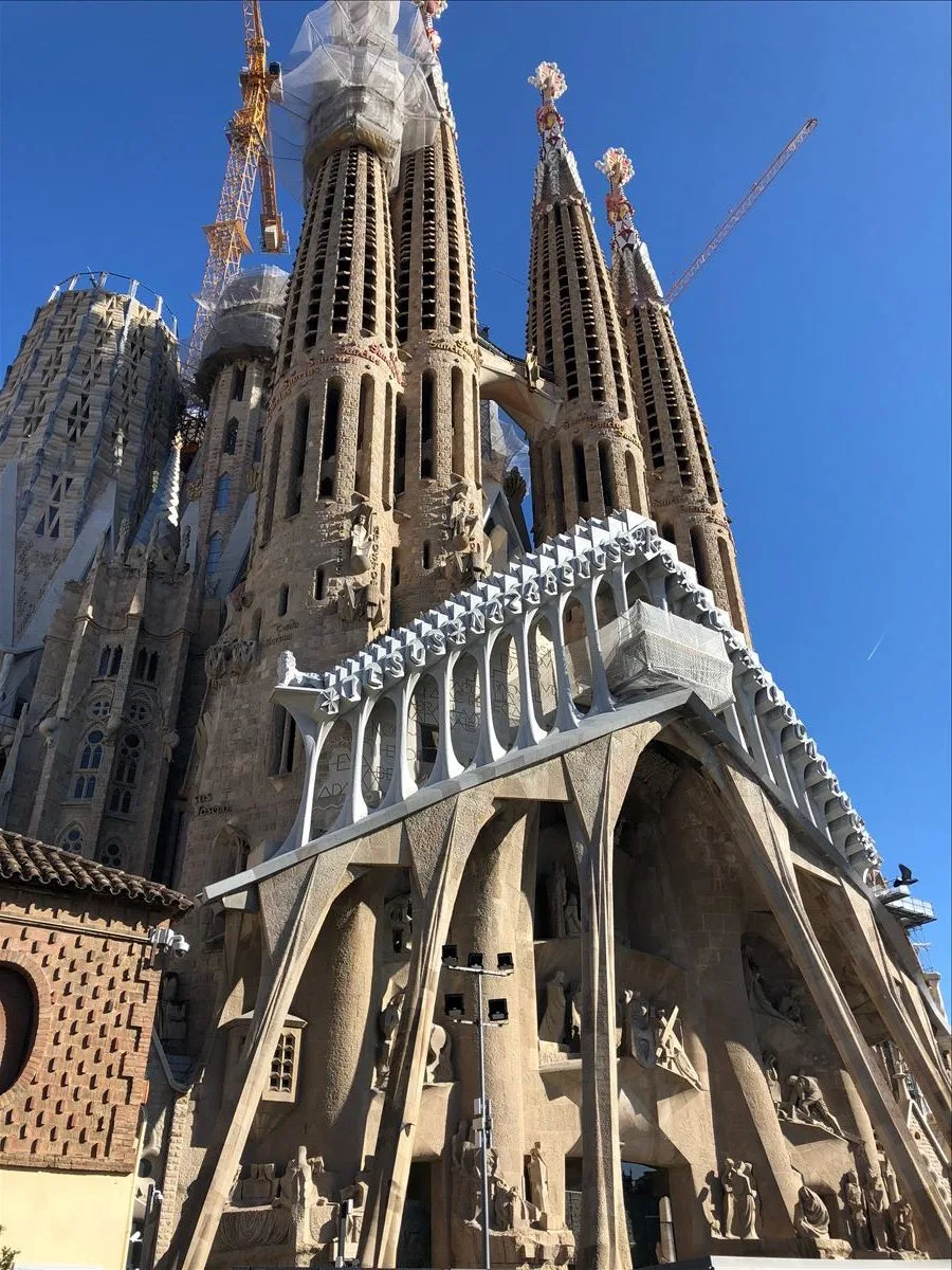 Close-up of Sagrada Família towers