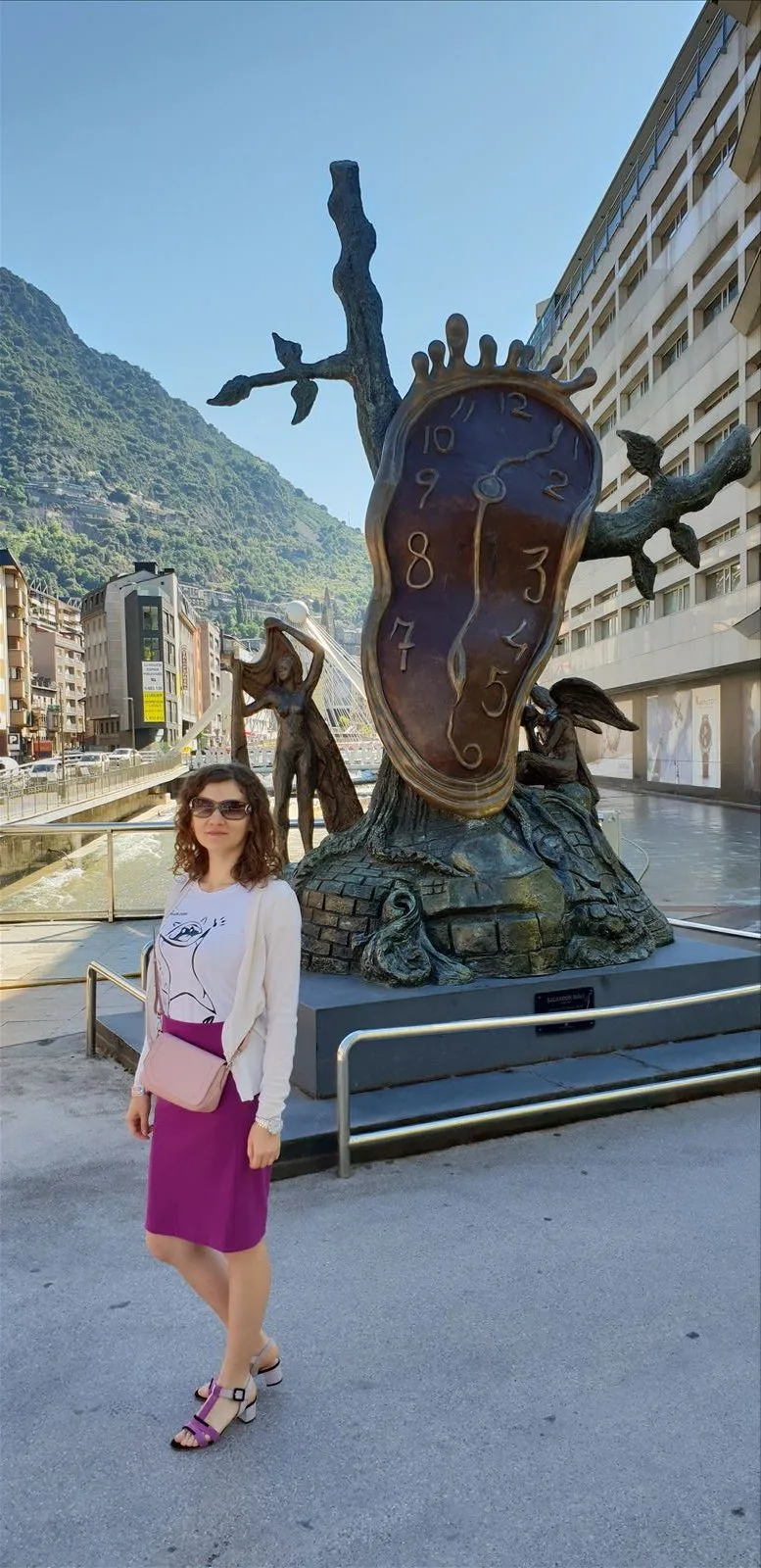 Girl by Salvador Dali sculpture in Andorra