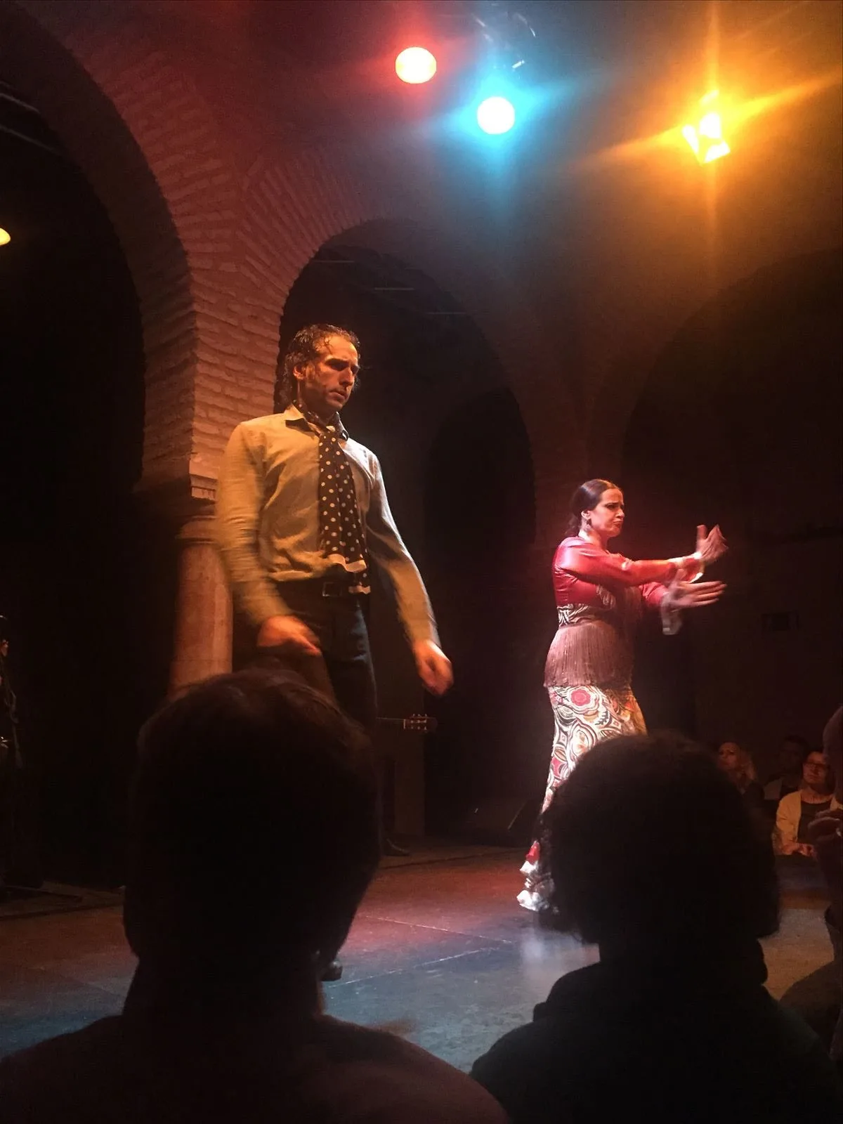 Flamenco couple: dancer and danceress