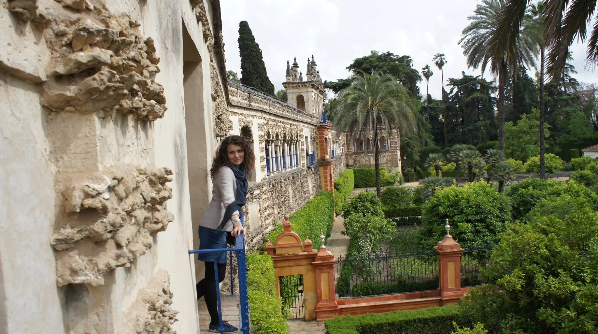 Gardens of Alcázar in Seville - green alleys