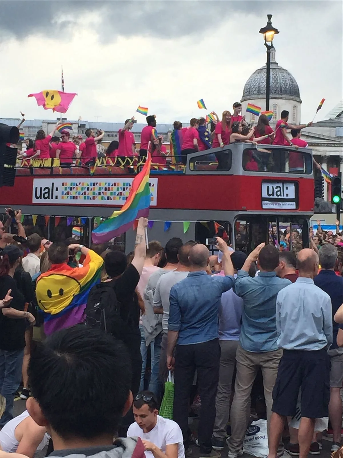 Pride parade on London street