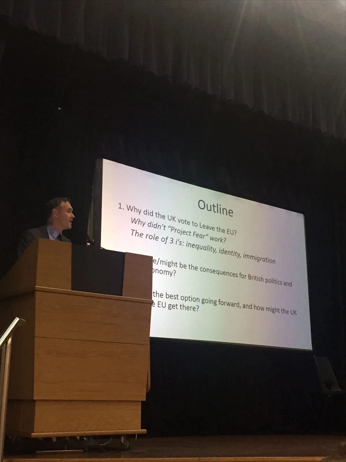 Lecture or presentation in London hall