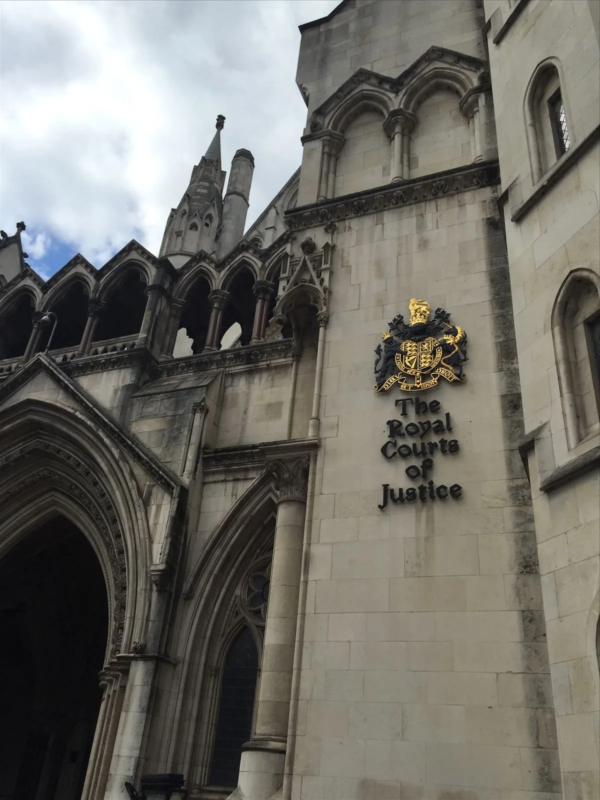 Coat of arms on London building wall