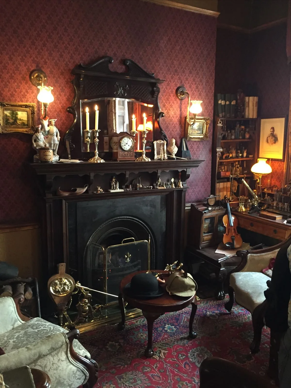 Cozy interior of a British pub