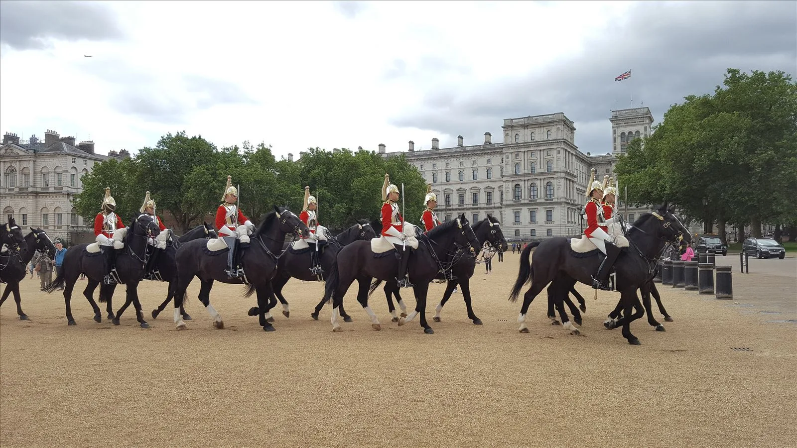 Horse guards at parade in London
