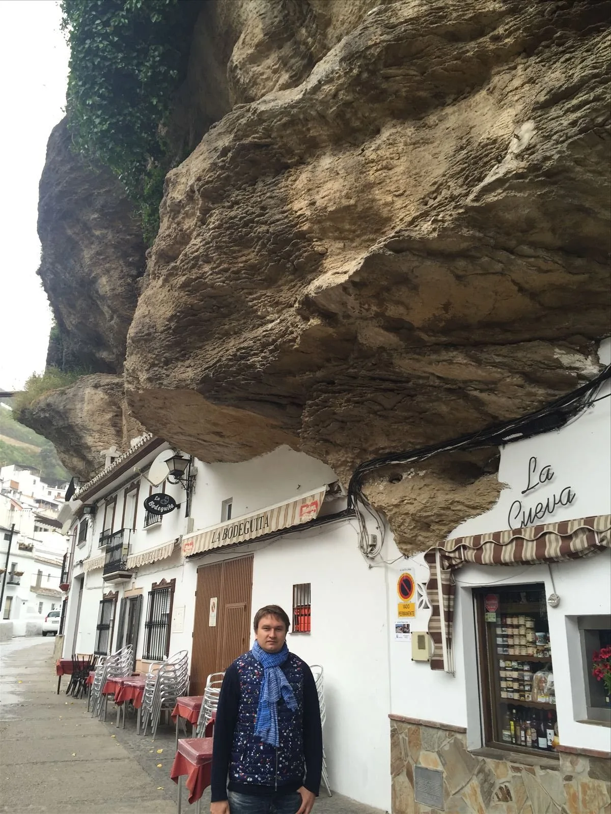 White village under overhanging rock of Setenil