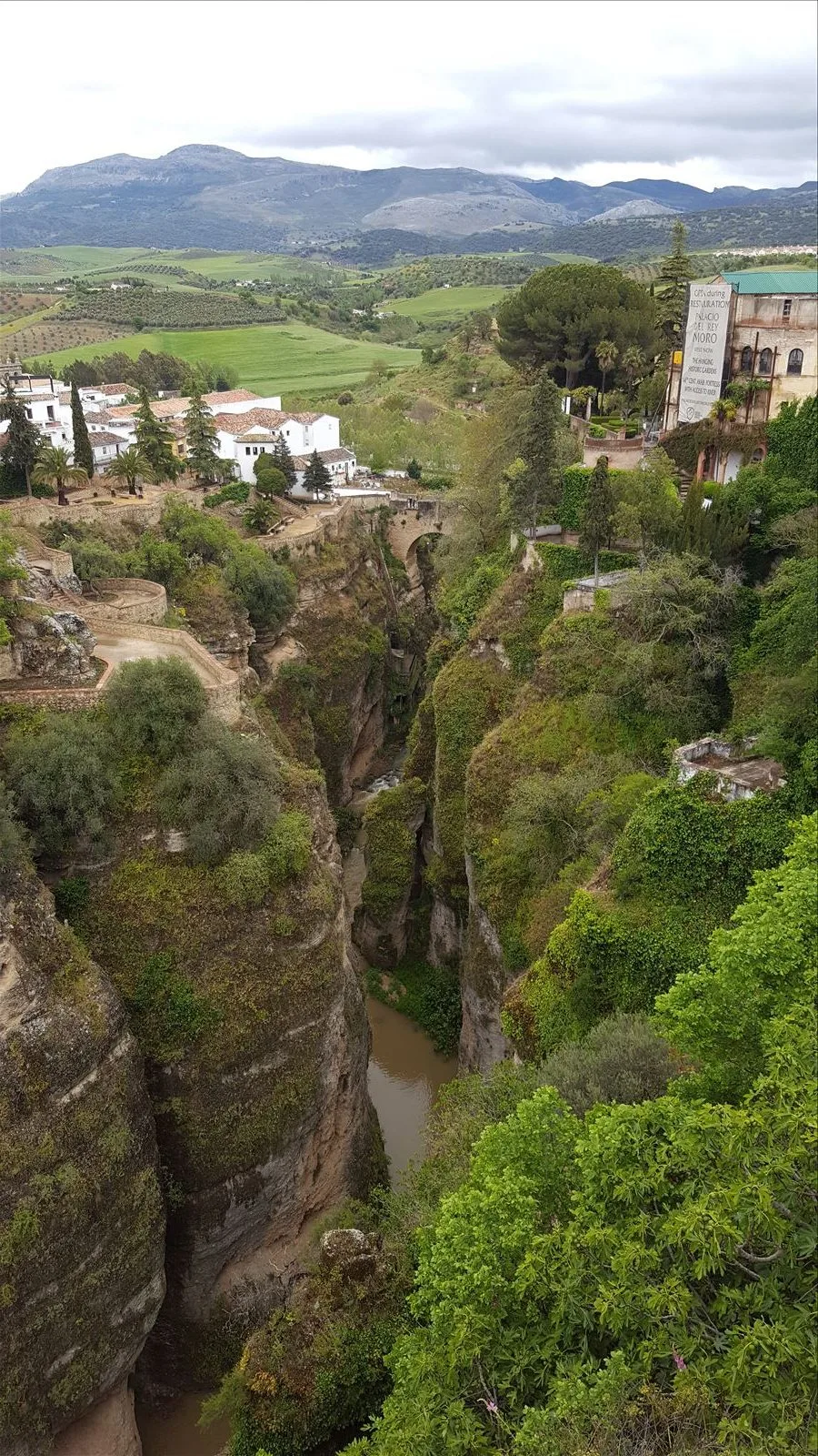View in the Tajo Gorge under Puente Nuevo