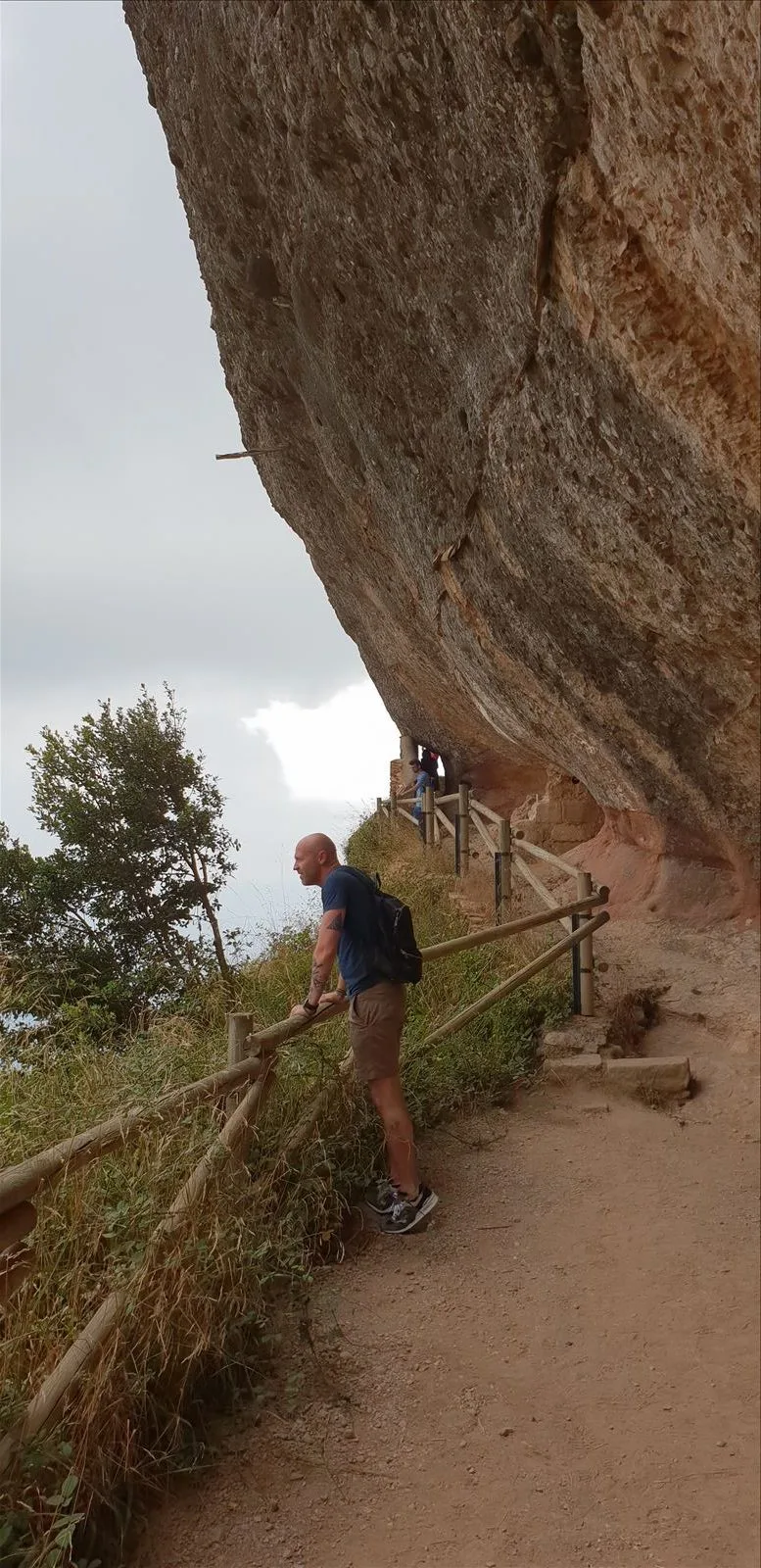 Steep staircase in Montserrat gorge
