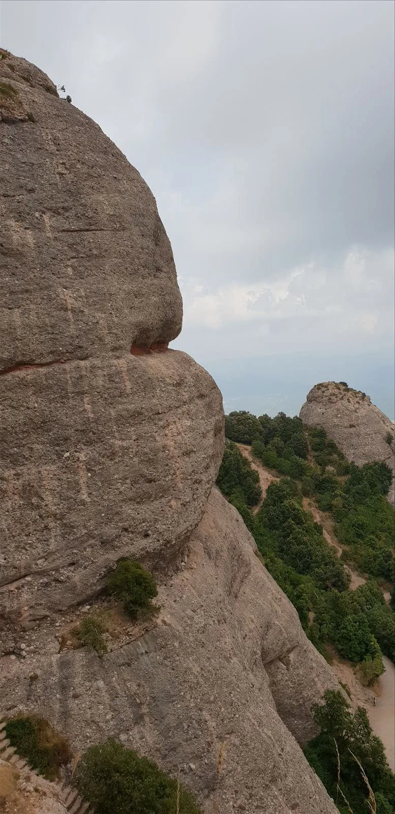 Close-up of rounded rocks in Montserrat