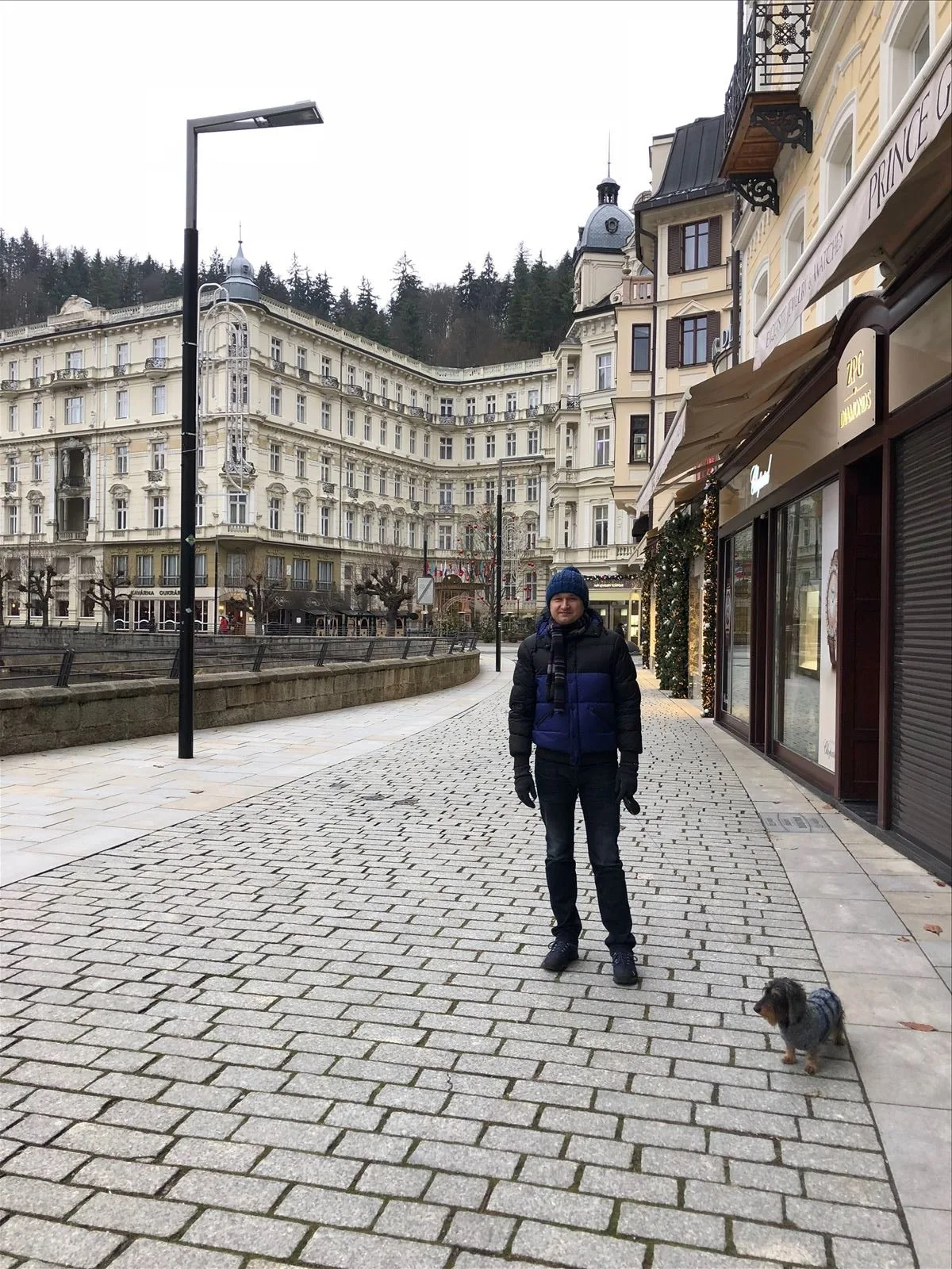 Man on the street in Karlovy Vary