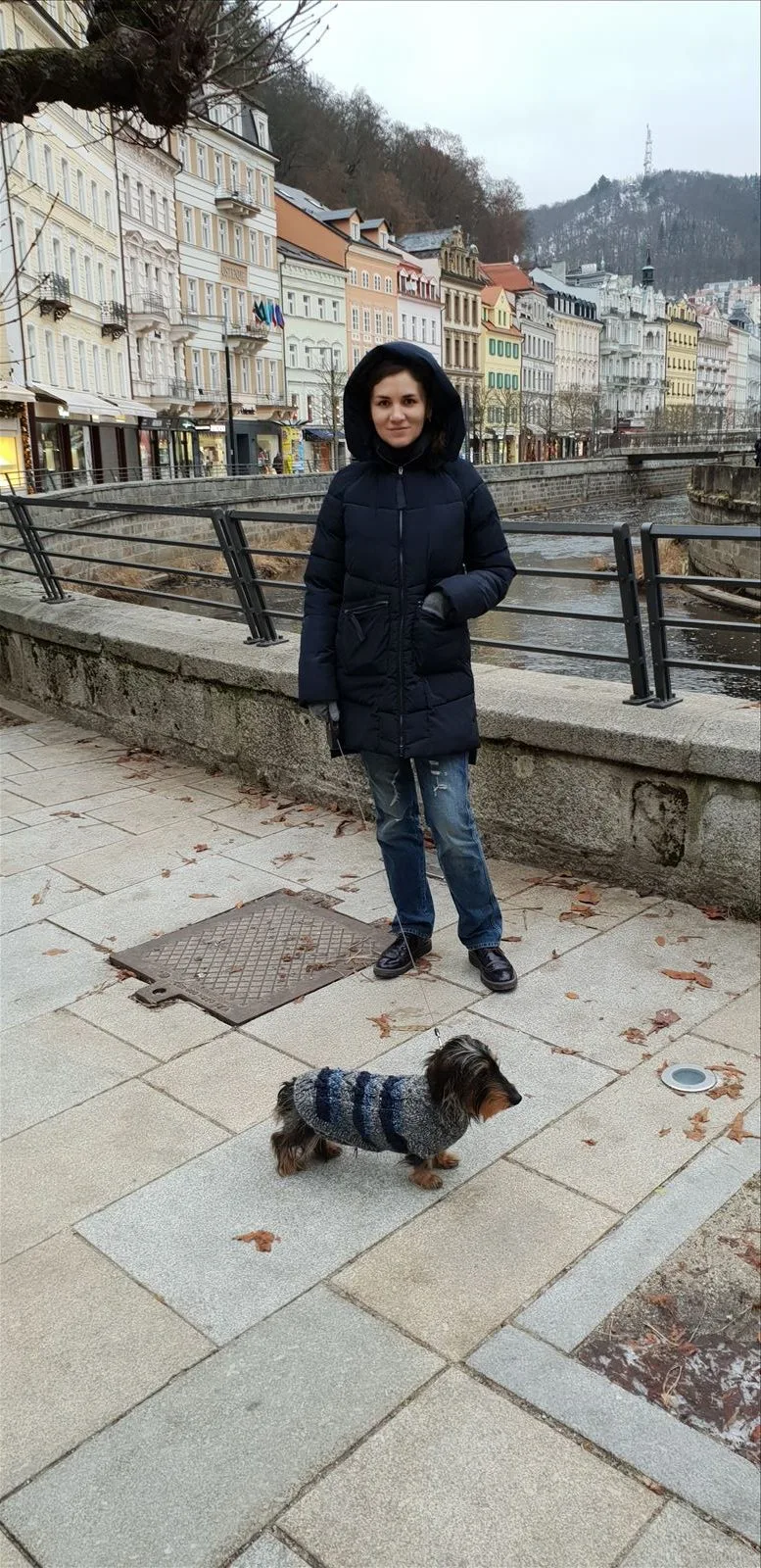 Man on the promenade in Karlovy Vary
