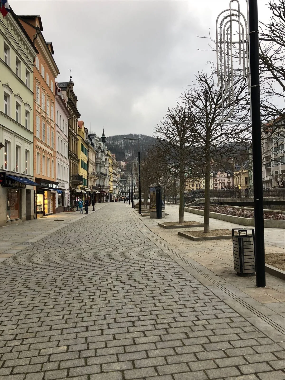 Colonnade in Karlovy Vary in winter