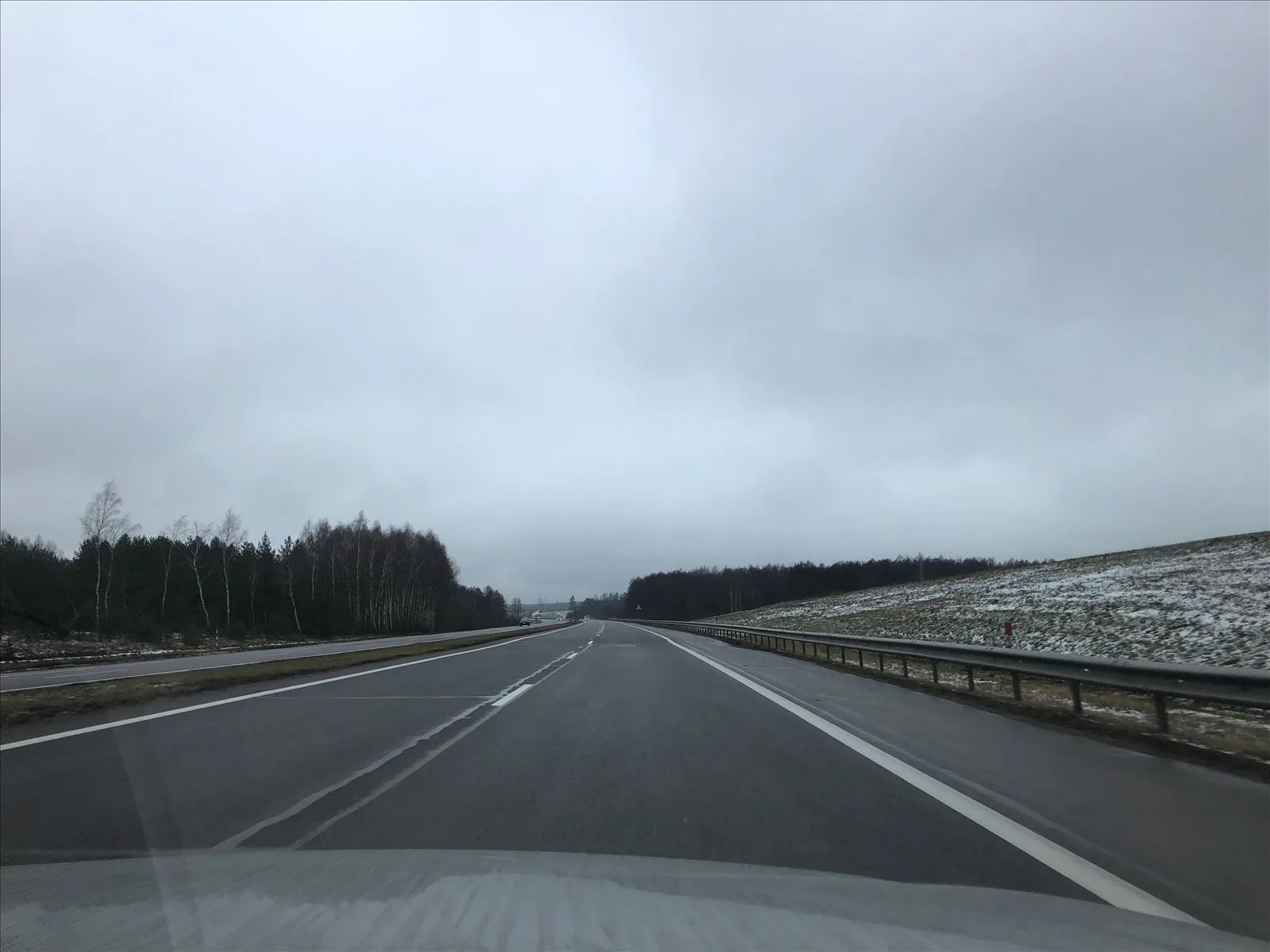 Wide highway with a median strip