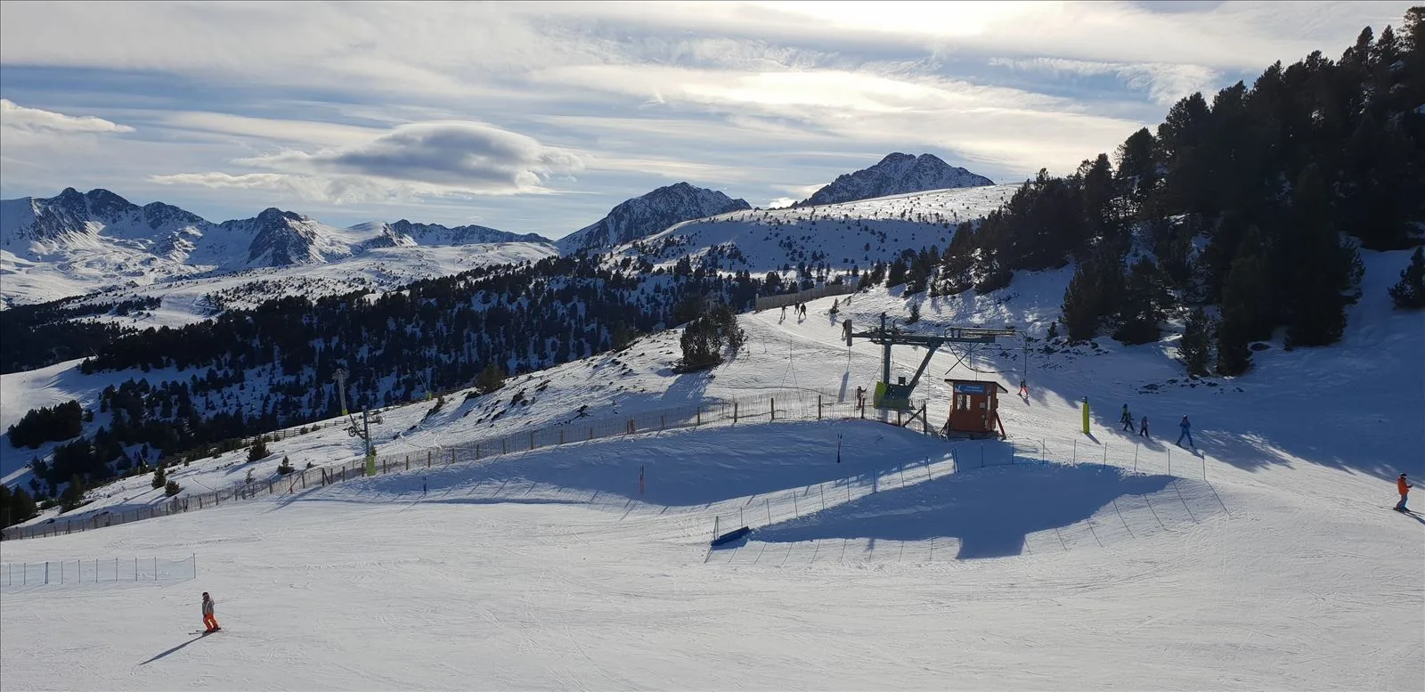 Winter mountains panorama in Andorra