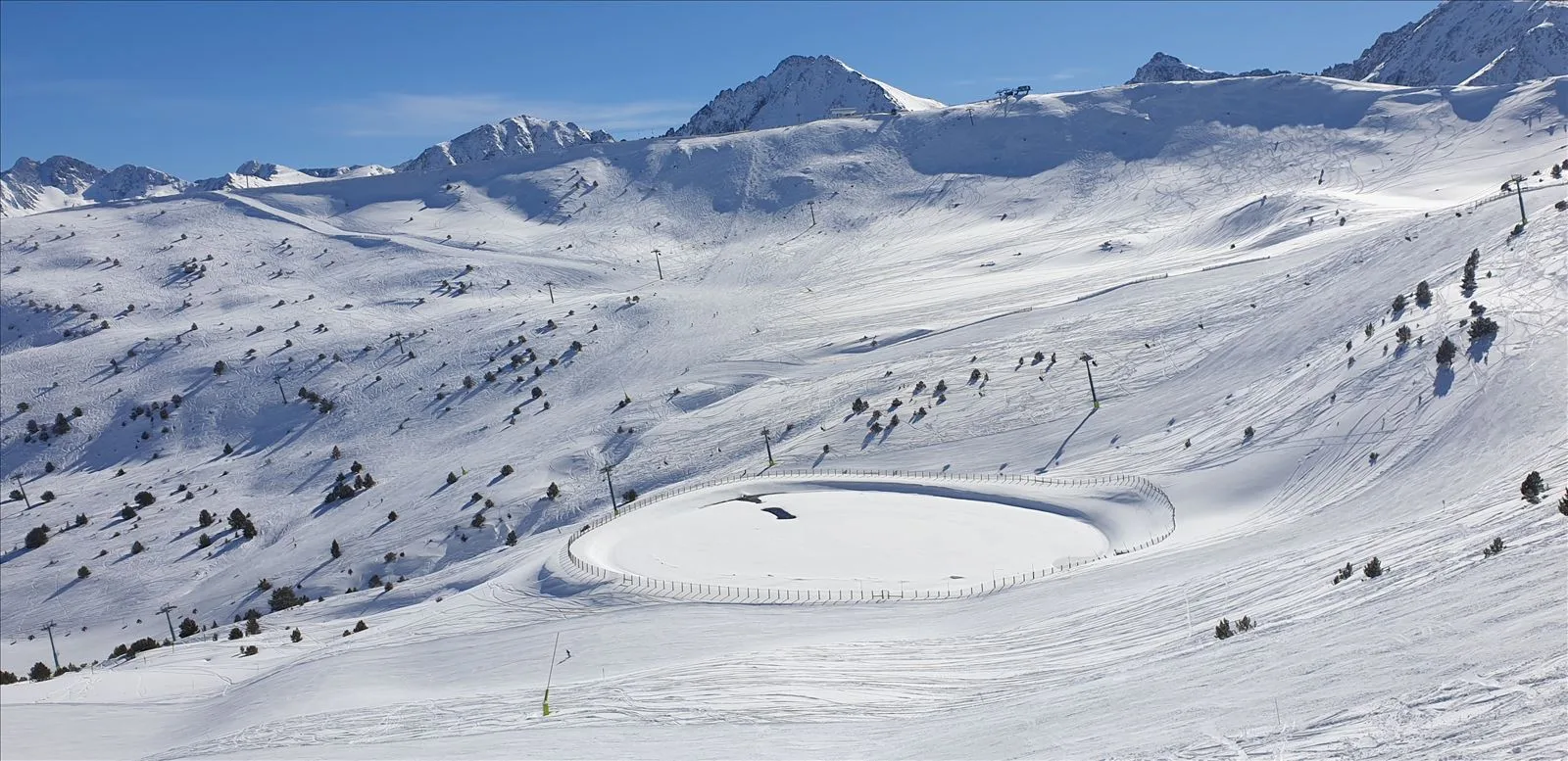 Snowy slope in the Andorran mountains