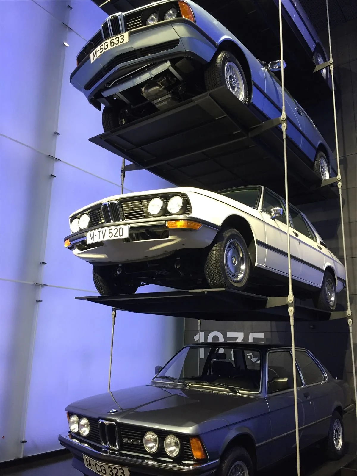 Classic BMW at museum exhibition stand
