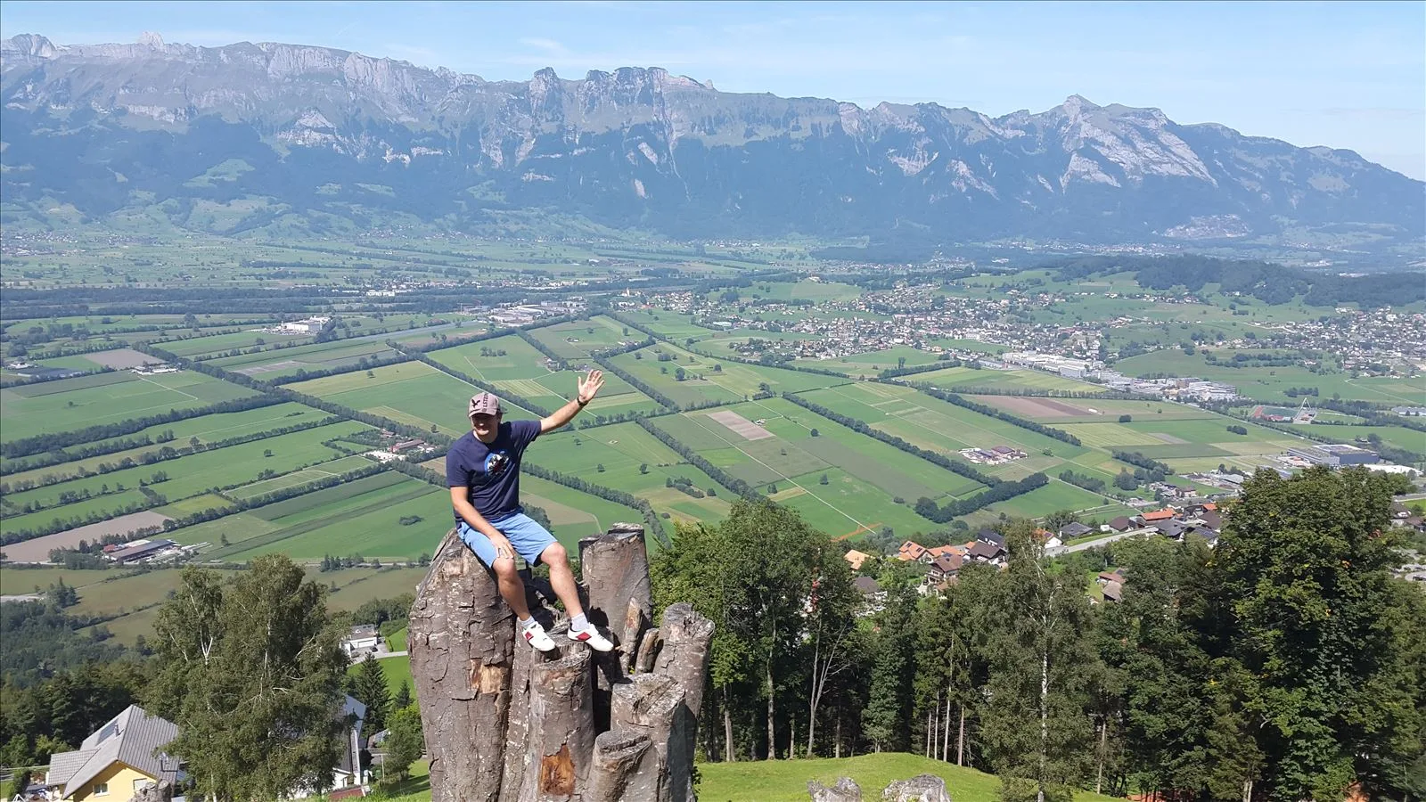 Rhein valley panorama in Liechtenstein