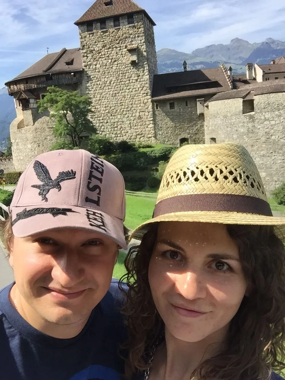 Tourist in a hat in Vaduz