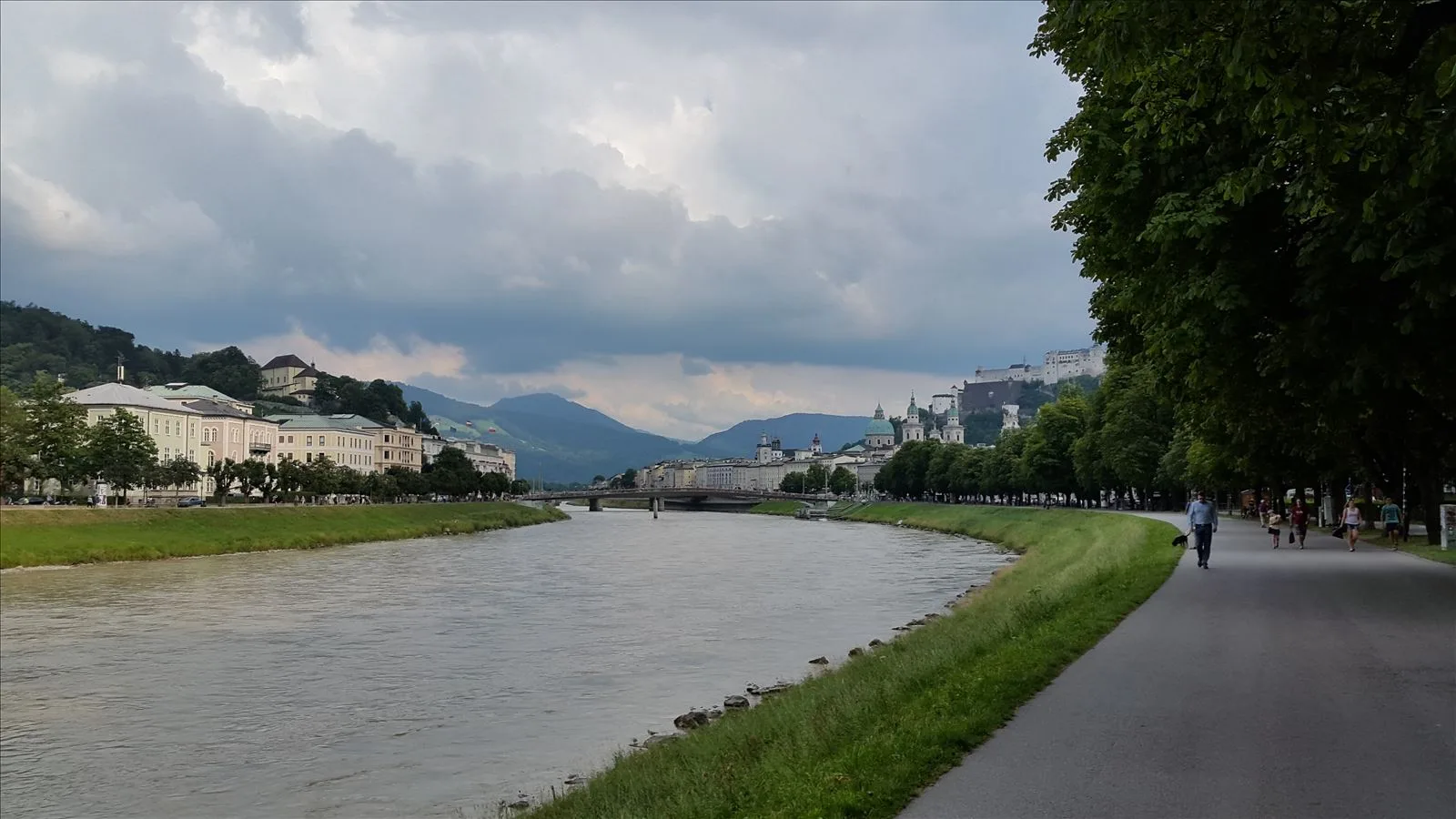 Salzach River and mountains near Salzburg