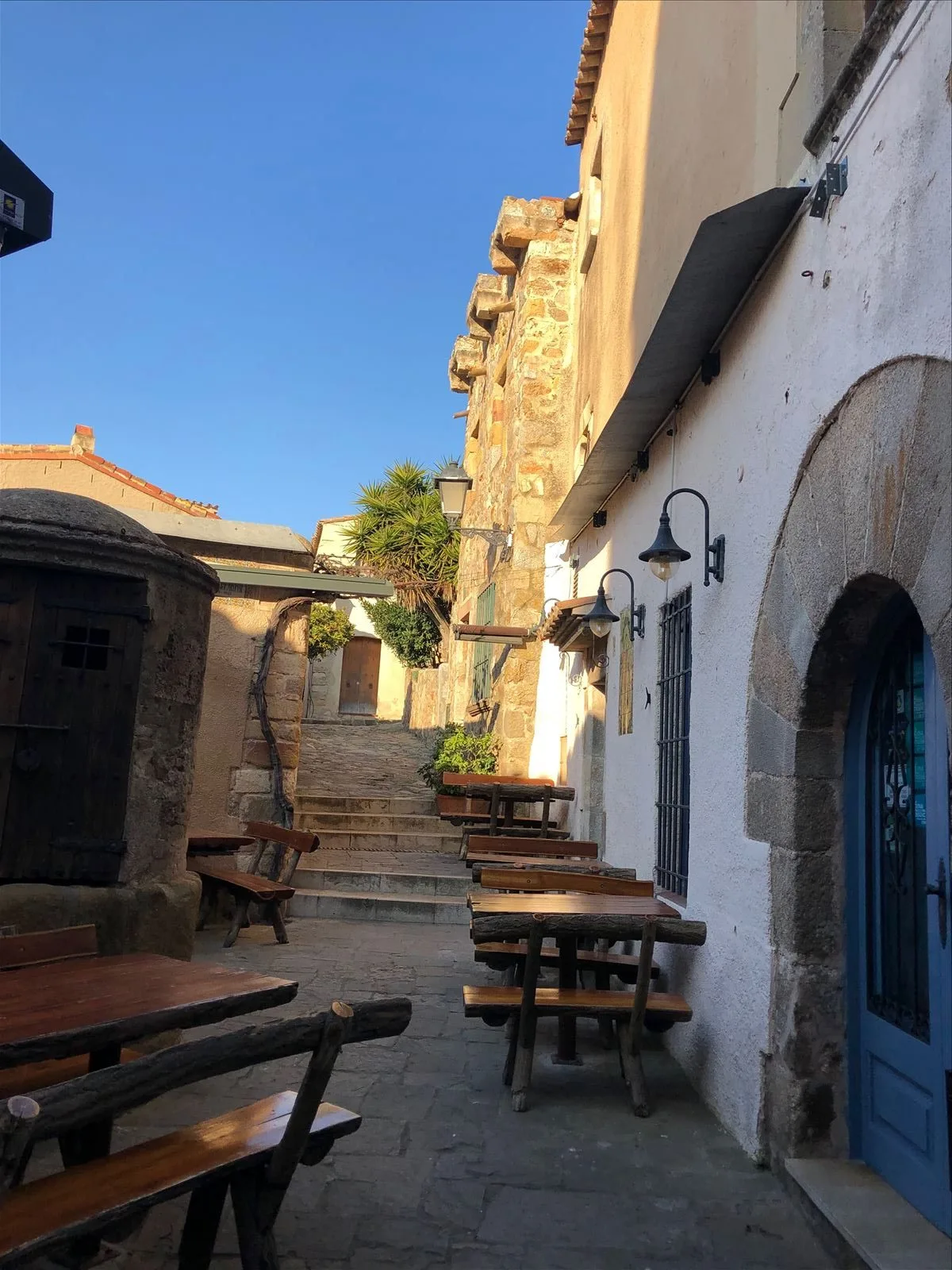 Bleached walls and arch of the old town