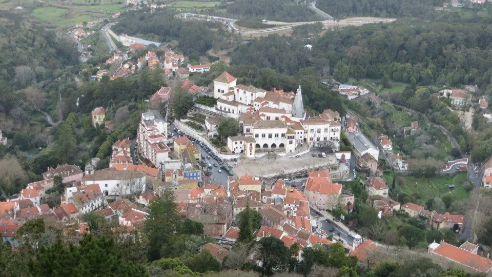 Sintra with palaces from above