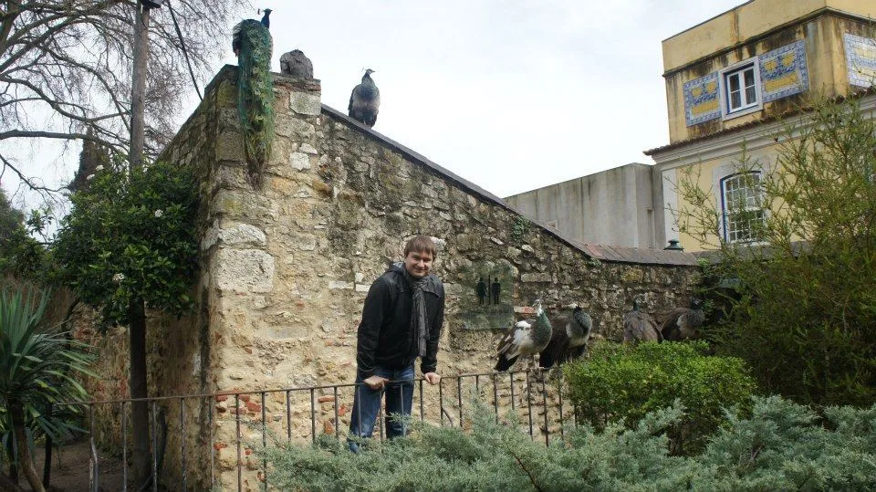 Walls of St. George's Castle in Lisbon