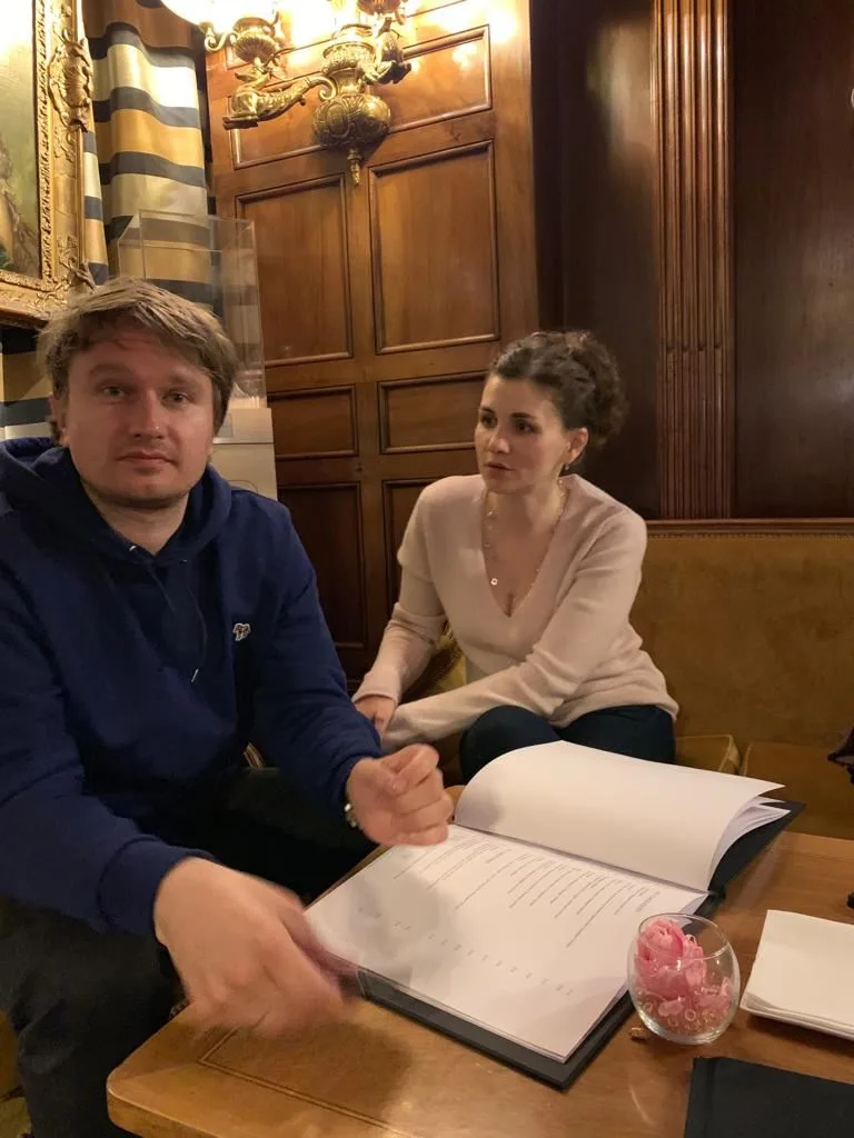 Couple at a table in a Nice restaurant