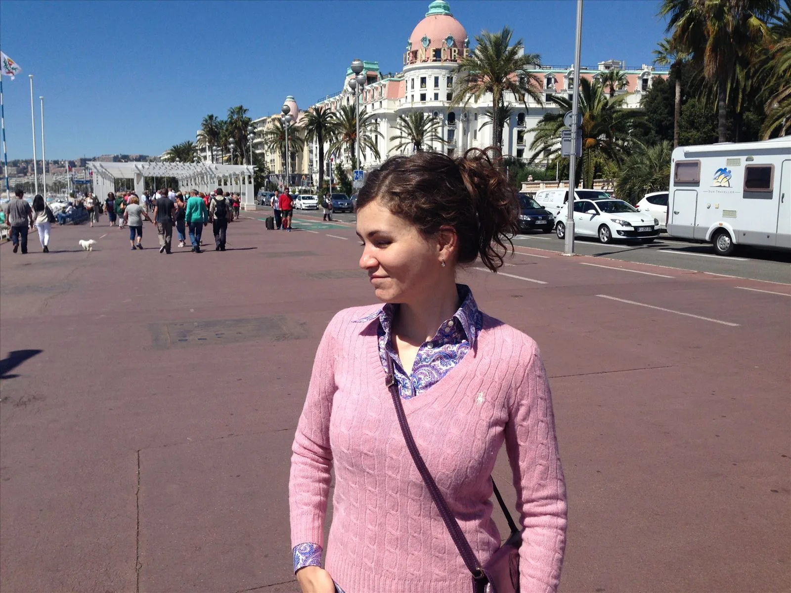 Woman with Nice waterfront backdrop