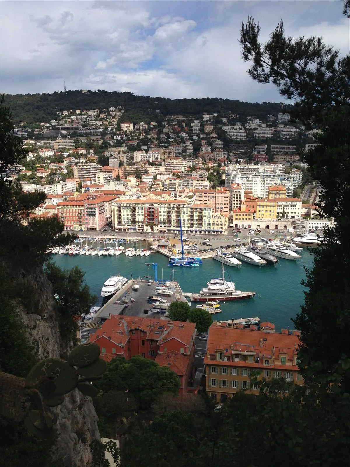 Port of Nice and rooftops of the old town