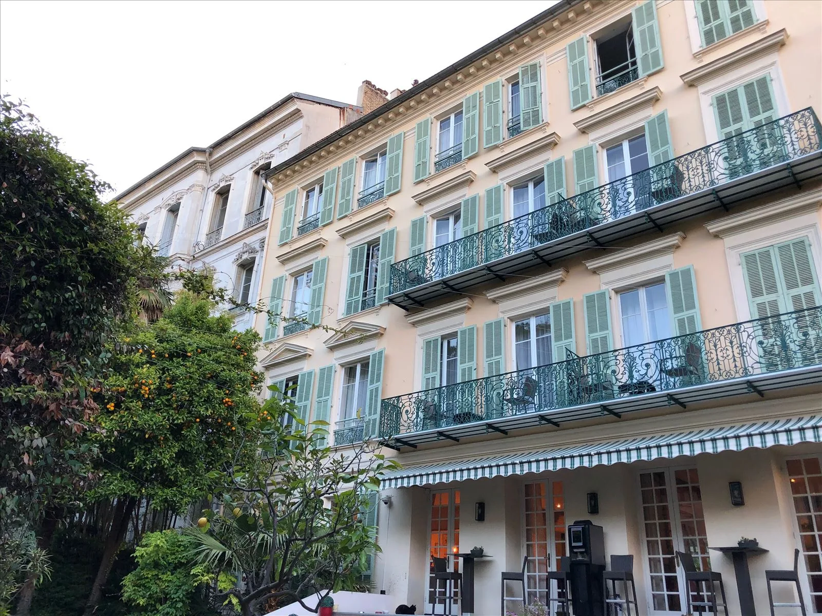 Baroque facades on old Nice street