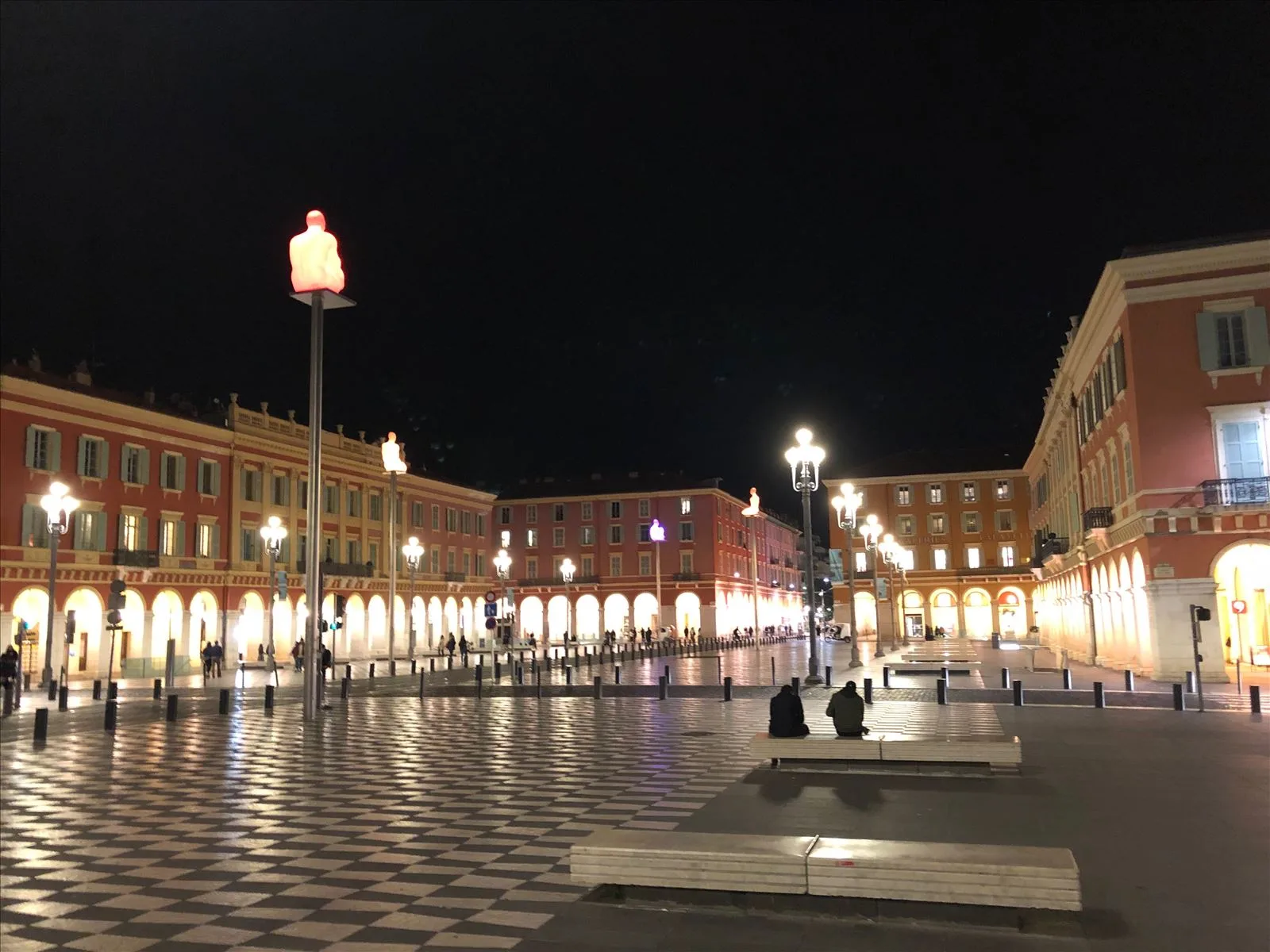 Massena Square — night lights of Nice