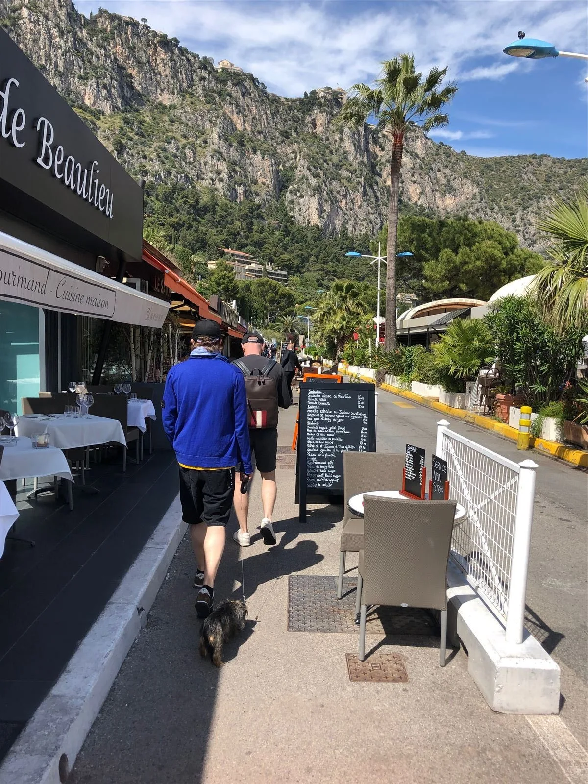 Man at restaurant in Boulieu-sur-Mer