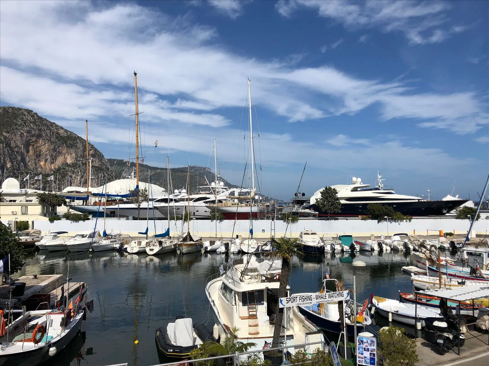 Port of Boulieu-sur-Mer with yachts