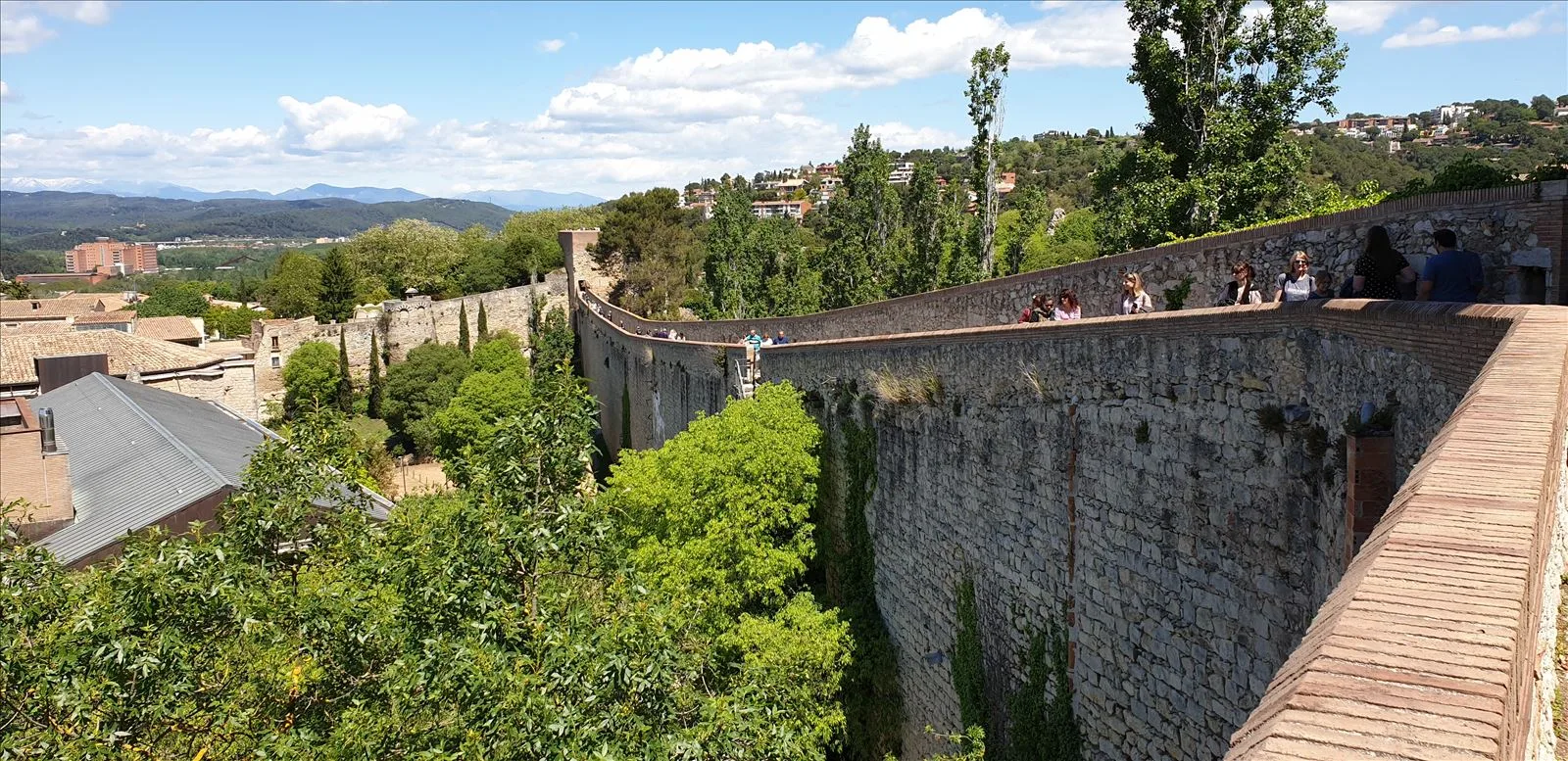 View of the valley from the gardens at Girona walls