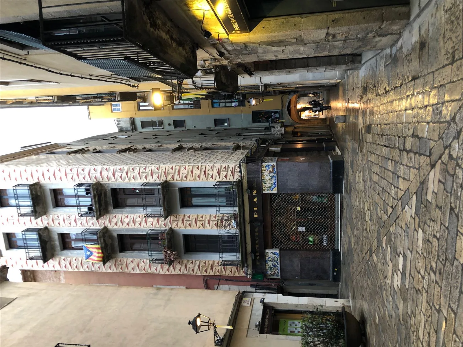 Building with awning in Girona