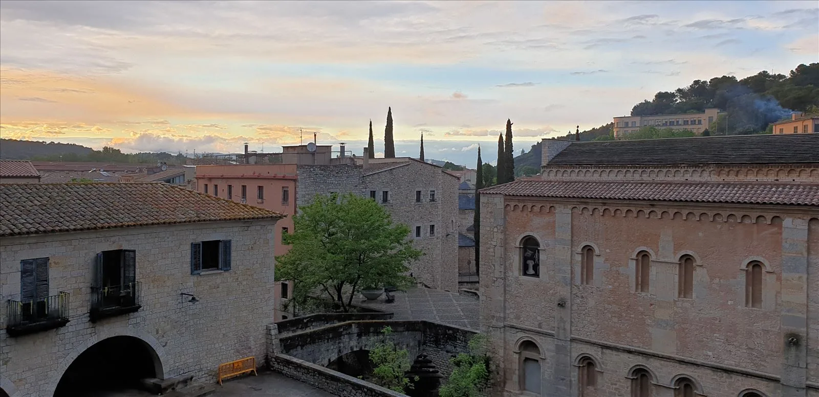 Colorful houses over the Onyar River in Girona