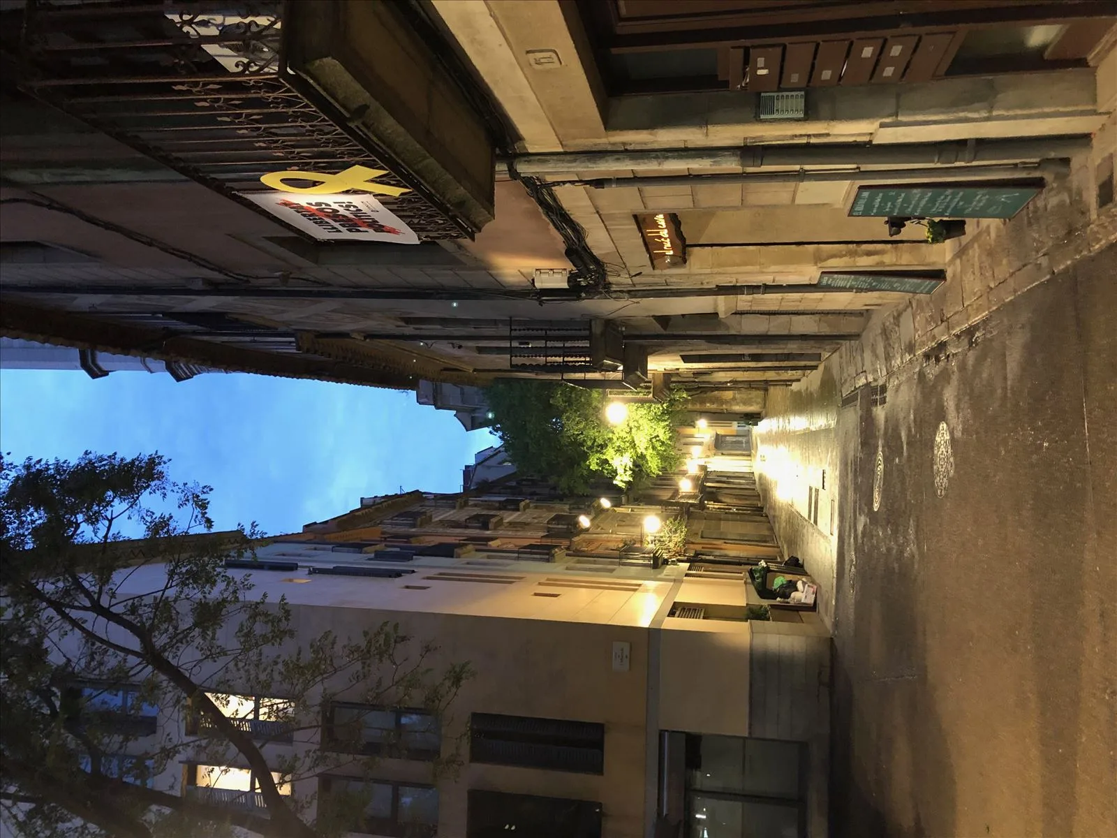 Arched bridge over a street in Girona
