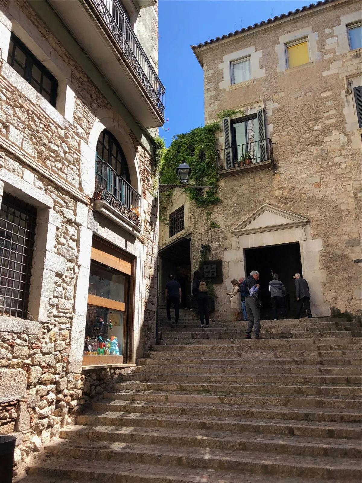 Dark street in the Jewish quarter of Girona