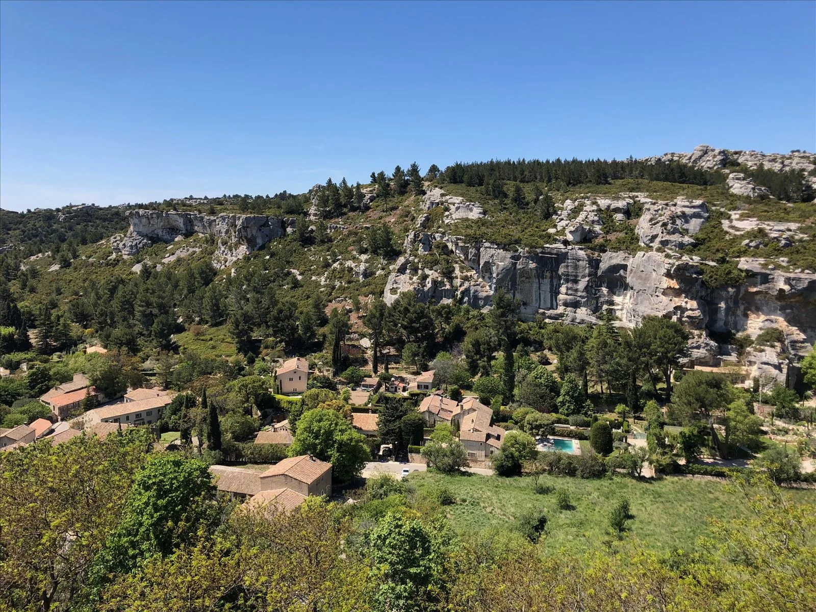 Rocky hills of Val d'Enfer near Le Bo