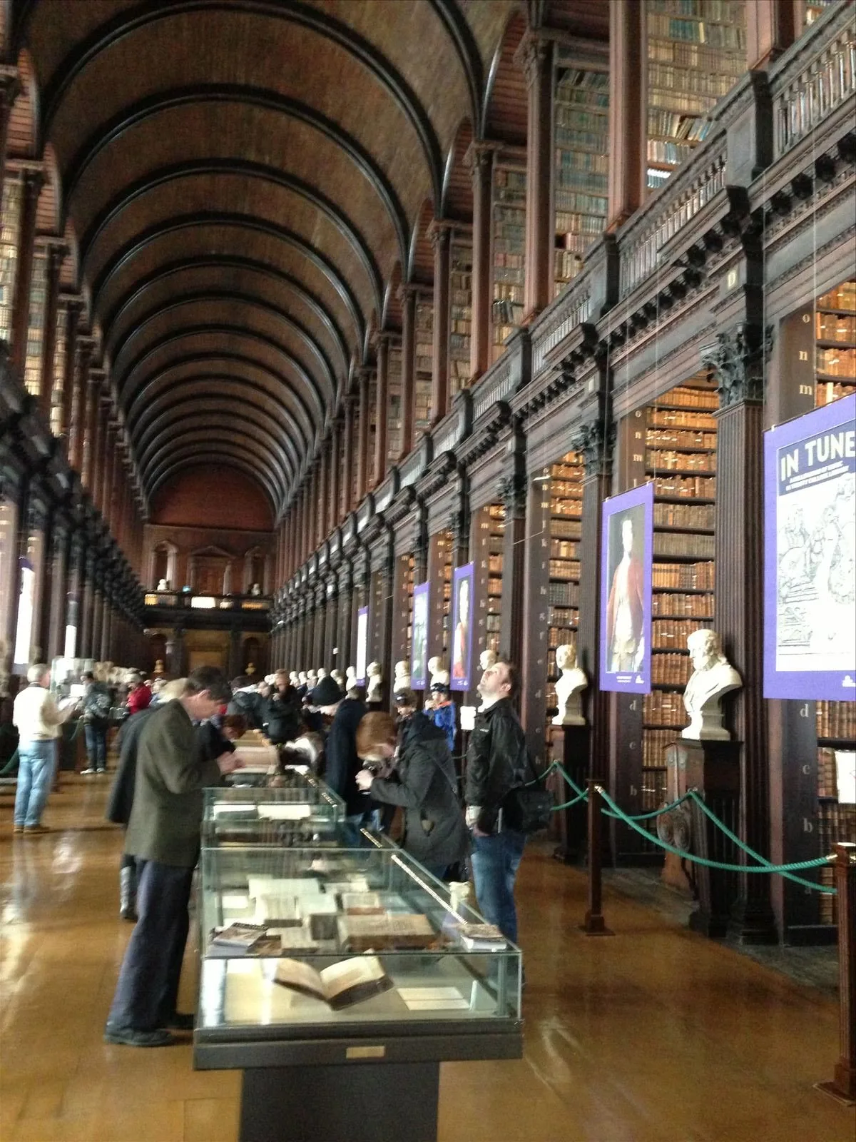 Long hall of the Trinity College library, Dublin