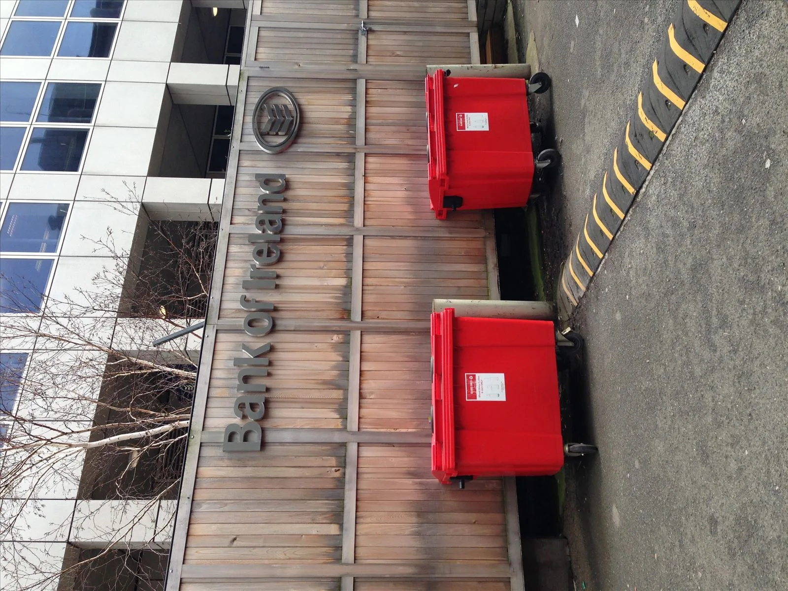 Red mailbox on Dublin street