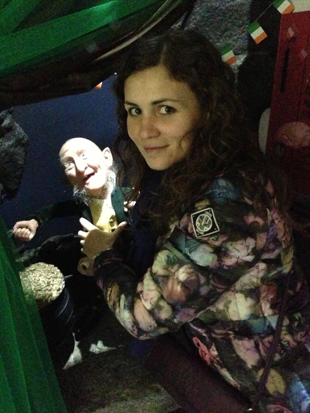 Street performer with puppet in Dublin