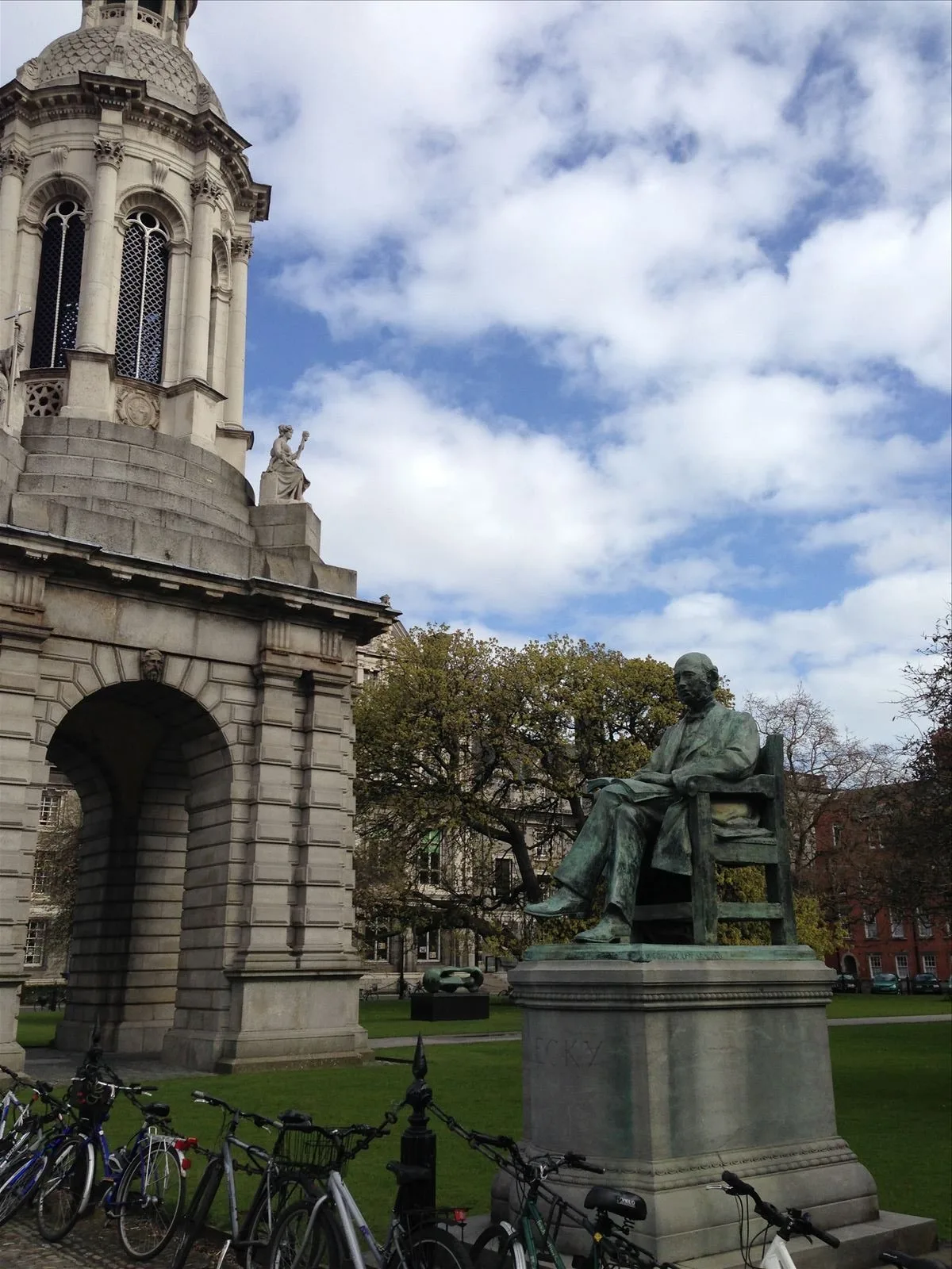 Castle or cathedral gate in central Dublin
