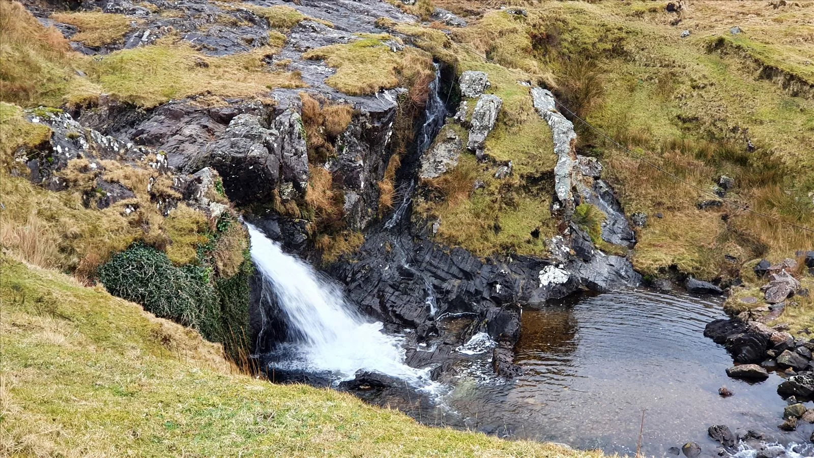 Mountain landscape with a lake in Ireland's national park
