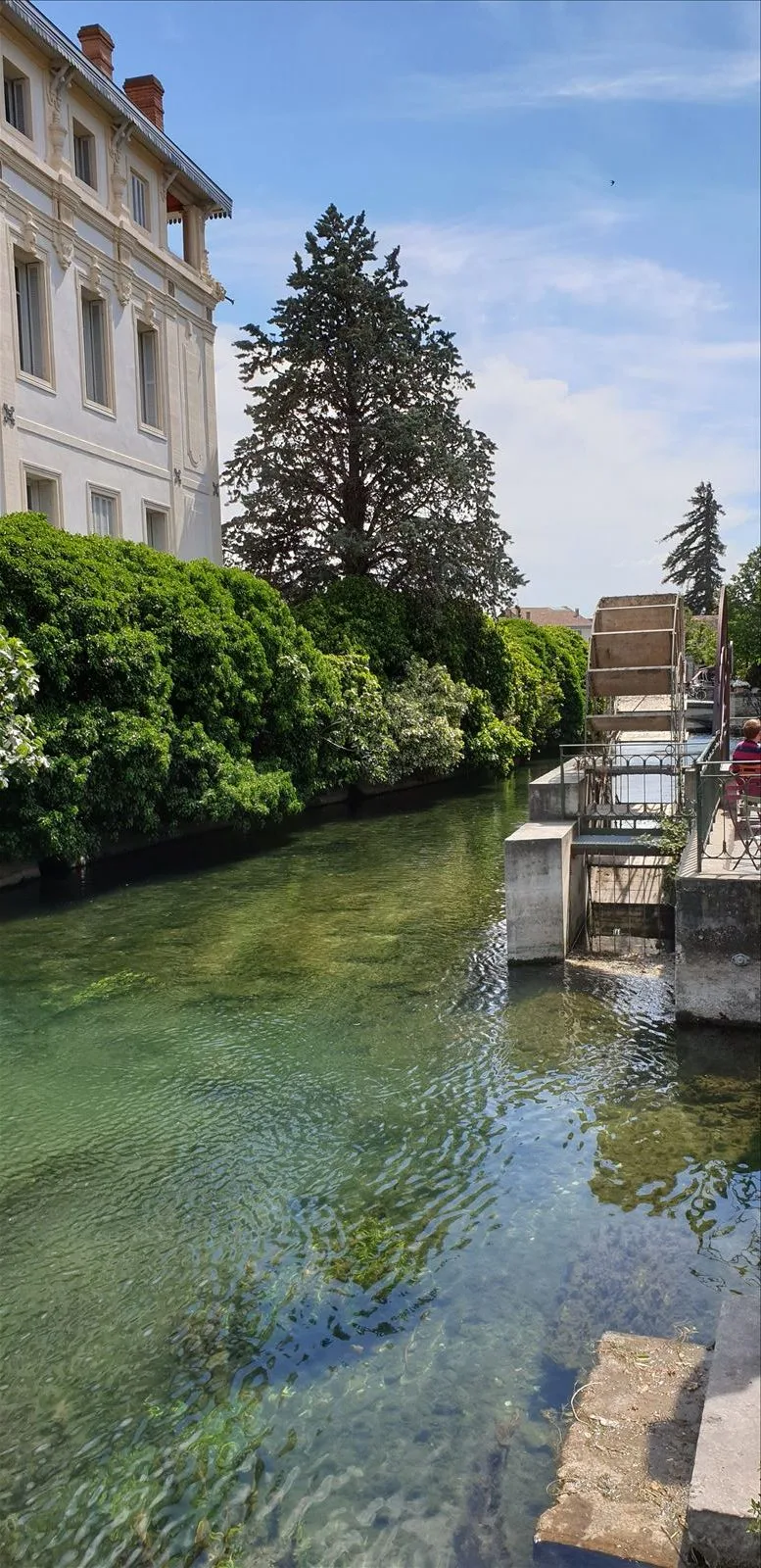 Wooden bridge over the canal
