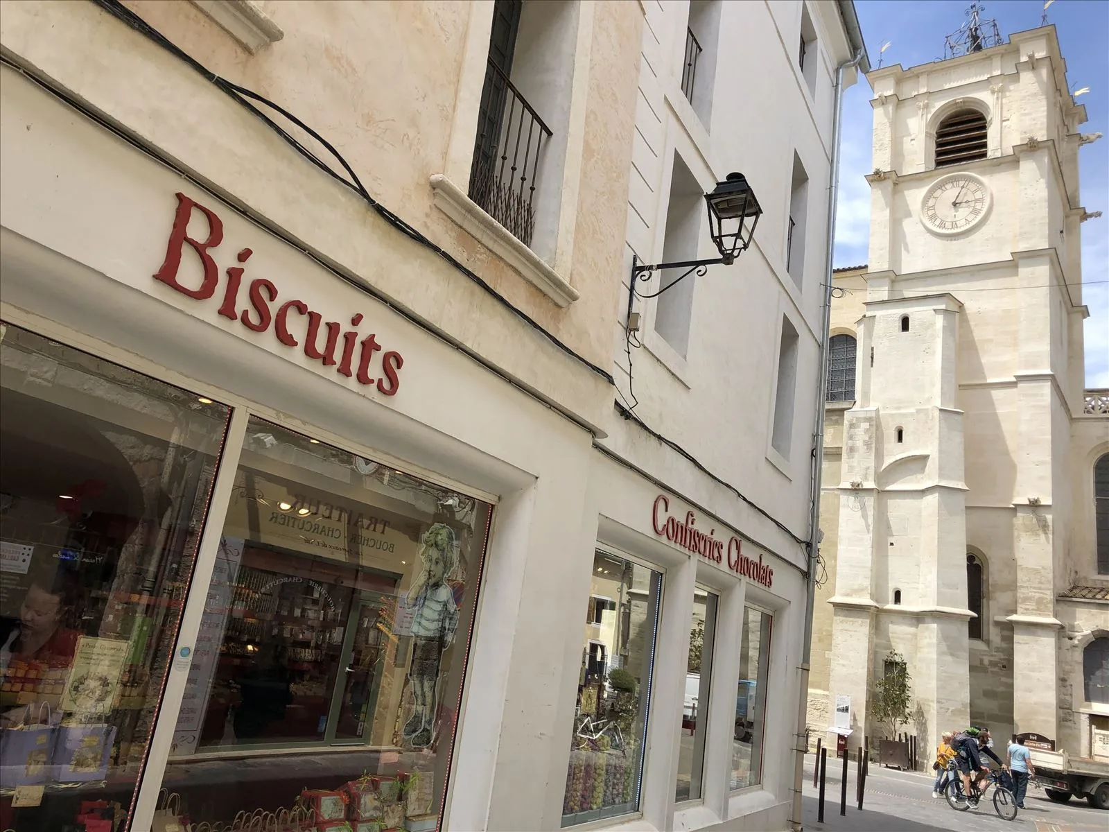 Biscuits bakery on the city street