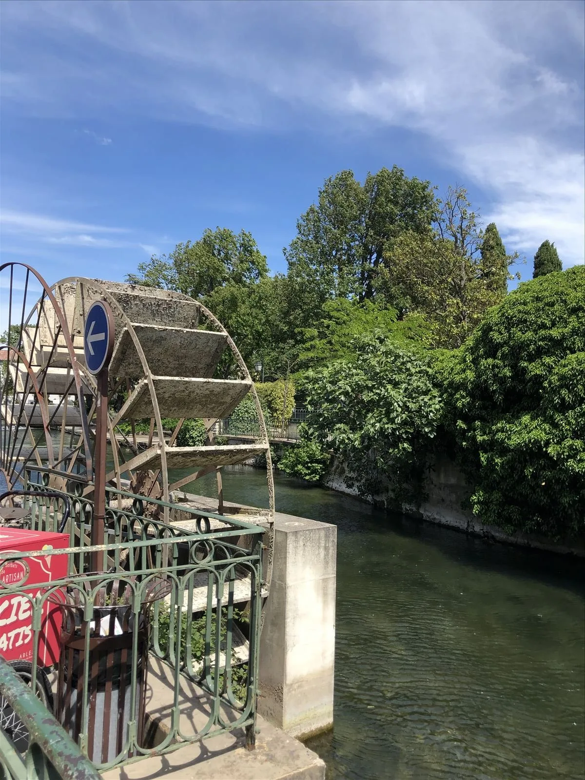 Another water wheel above the canal